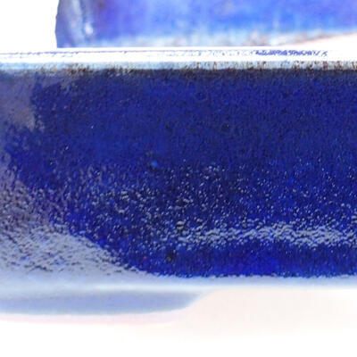 Bonsaischale aus Keramik 17,5 x 13 x 5 cm, Farbe blau - 2