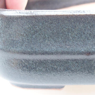 Bonsaischale aus Keramik 13,5 x 12 x 4,5 cm, graue Farbe - 2