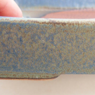 Bonsaischale aus Keramik 17,5 x 13 x 3 cm, Farbe blau - 2
