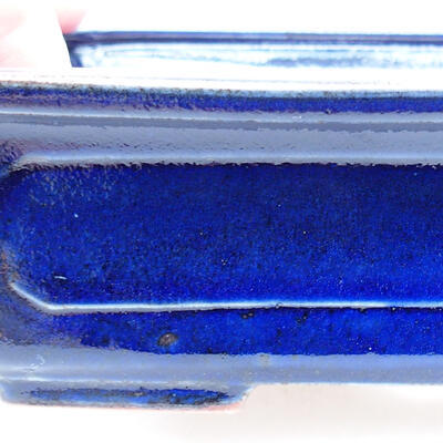Bonsaischale aus Keramik 16 x 11,5 x 5 cm, Farbe blau - 2