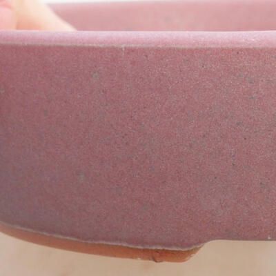 Bonsaischale aus Keramik 16,5 x 13,5 x 3,5 cm, Farbe Rosa - 2