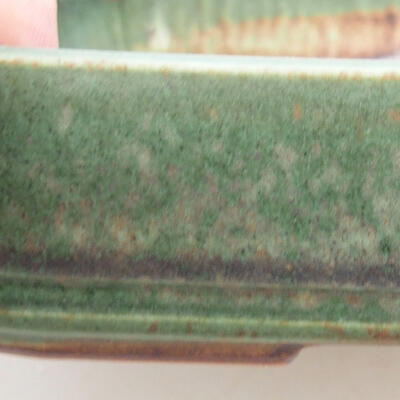 Bonsaischale aus Keramik 17 x 12,5 x 3,5 cm, Farbe grün - 2