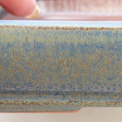 Bonsaischale aus Keramik 17 x 12,5 x 3,5 cm, Farbe blau - 2