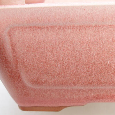 Bonsaischale aus Keramik 15 x 11,5 x 6 cm, Farbe Rosa - 2