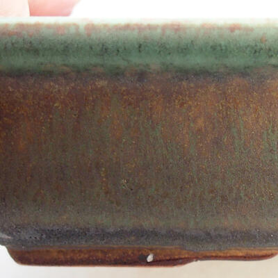 Bonsaischale aus Keramik 17 x 12,5 x 4 cm, Farbe grün - 2