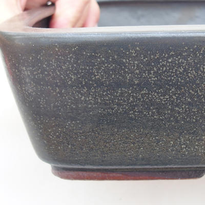Keramische Bonsai-Schale 26 x 20 x 6,5 cm, graue Farbe - 2