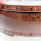 Bonsaischale aus Keramik 17 x 17 x 5 cm, Farbe braun - 2/3