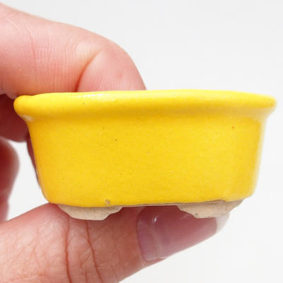 Mini Bonsai Schüssel 4,5 x 4 x 2 cm, gelbe Farbe - 2