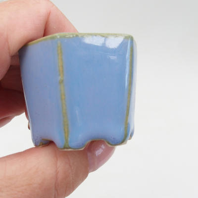 Mini Bonsai Schale 4 x 4 x 3,5 cm, Farbe blau - 2