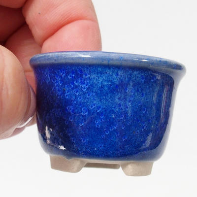 Mini Bonsai Schale 4 x 4 x 3 cm, Farbe blau - 2