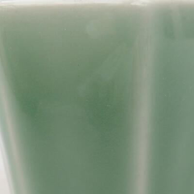Keramik-Bonsaischale 5,5 x 5 x 5 cm, Farbe grün - 2