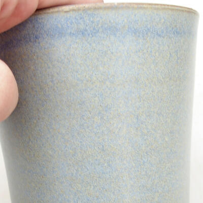 Bonsaischale aus Keramik 10 x 10 x 10 cm, Farbe blau - 2