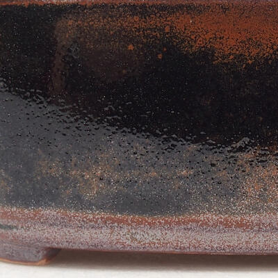Keramik-Bonsaischale 17,5 x 14 x 5 cm, Farbe braunschwarz - 2