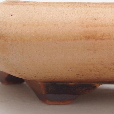 Keramik-Bonsaischale 17,5 x 15 x 3,5 cm, Farbe rosa - 2