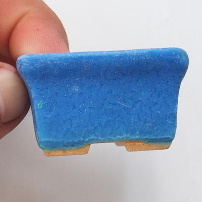Mini-Bonsaischale 4,5 x 3,5 x 2,5 cm, Farbe blau - 2