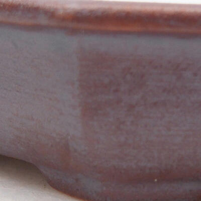 Keramik-Bonsaischale 12,5 x 11,5 x 2 cm, metallische Farbe - 2