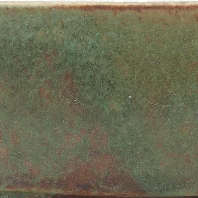 Keramik-Bonsaischale 12 x 10 x 4 cm, Farbe grün - 2