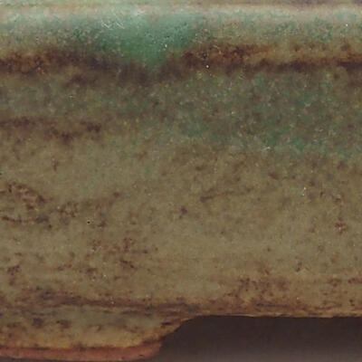 Keramik-Bonsaischale 10 x 8 x 2 cm, Farbe grün - 2