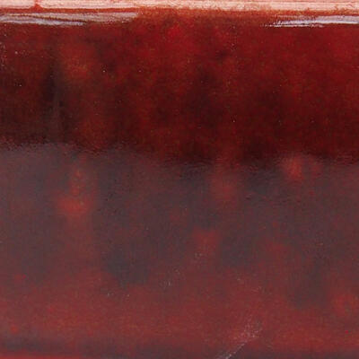 Keramik-Bonsaischale 13 x 10 x 3 cm, Farbe Rot - 2