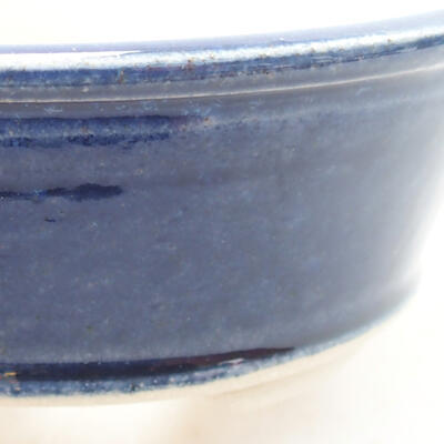 Keramische Bonsai-Schale 10,5 x 10,5 x 4 cm, Farbe blau - 2