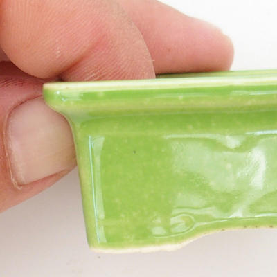 Mini-Bonsaischale 6 x 4,5 x 2,5 cm, Farbe grün - 2