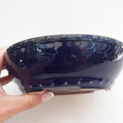 Keramik Bonsai Schüssel 17 x 17 x 4,5 cm, Farbe blau - 2