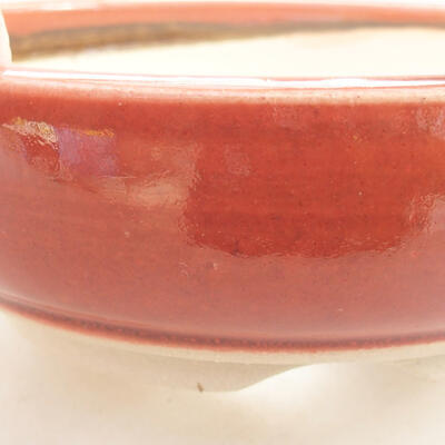 Keramik Bonsai Schüssel 13 x 13 x 4,5 cm, Ziegelfarbe - 2