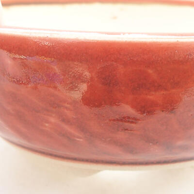 Keramik Bonsai Schüssel 13 x 13 x 5 cm, Ziegelfarbe - 2