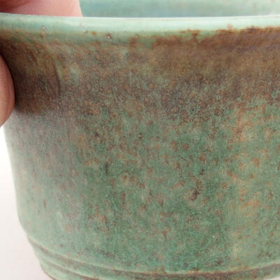 Bonsaischale aus Keramik 8,5 x 8,5 x 5 cm, Farbe grün - 2