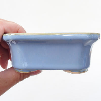 Keramik Bonsai Schüssel 10,5 x 8,5 x 4 cm, blaue Farbe - 2