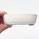 Keramik Bonsai Schüssel 12,5 x 8 x 3,5 cm, weiße Farbe - 2/4