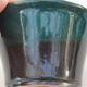 Bonsaischale aus Keramik 10 x 10 x 6,5 cm, Farbe grün - 2/3