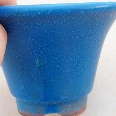 Bonsaischale aus Keramik 9,5 x 9,5 x 6,5 cm, Farbe blau - 2