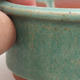 Keramische Bonsai-Schale 8,5 x 8,5 x 4 cm, Farbe grün - 2/3