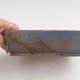 Keramik Bonsaischale 15,5 x 12,5 x 4,5 cm, braun-blaue Farbe - 2/4