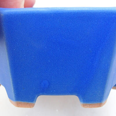 Bonsaischale aus Keramik 9,5 x 8,5 x 4,5 cm, Farbe blau - 2