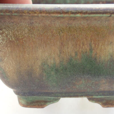 Bonsaischale aus Keramik 9 x 9 x 5,5 cm, Farbe grün - 2