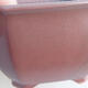 Bonsaischale aus Keramik 9 x 9 x 5,5 cm, Farbe Burgund - 2/3