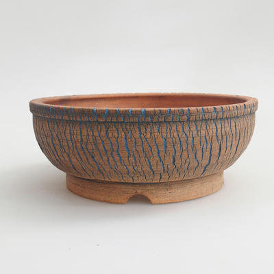 Keramik Bonsai Schüssel 17 x 17 x 6 cm, braun-blaue Farbe - 2