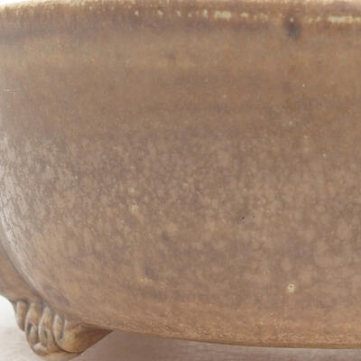 Keramik-Bonsaischale 14 x 13 x 5 cm, Farbe braun - 2