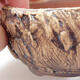 Keramik-Bonsaischale 10,5 x 10,5 x 5 cm, Farbe braun - 2/3