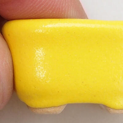Mini-Bonsaischale 3 x 2,5 x 1,5 cm, Farbe gelb - 2