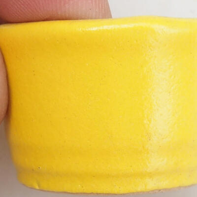 Mini-Bonsaischale 3,5 x 3,5 x 2,5 cm, gelbe Farbe - 2