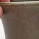Keramische Bonsai-Schale 10 x 10 x 9,5 cm, Farbe braun-grün - 2/3