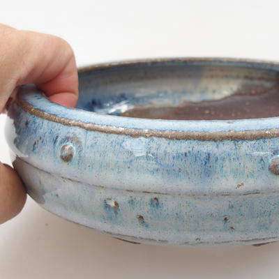 Keramik Bonsai Schüssel - 16 x 16 x 5 cm, Farbe blau - 2