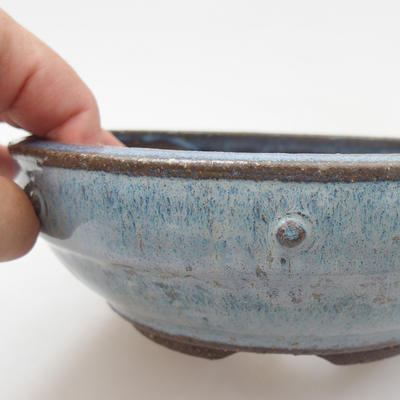 Keramik Bonsai Schüssel - 18 x 18 x 6 cm, Farbe blau - 2