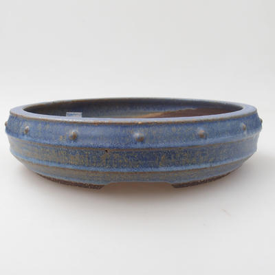 Keramik Bonsai Schüssel - 23,5 x 23,5 x 5,5 cm, blaue Farbe - 2