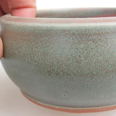 Keramik Bonsai Schüssel 10 x 10 x 5 cm, Farbe grün - 2