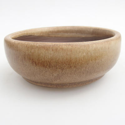 Keramik Bonsai Schüssel 11 x 11 x 4,5 cm, Farbe beige - 2