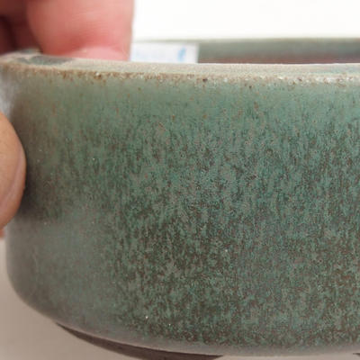 Keramik Bonsaischale 8,5 x 8,5 x 4 cm, Farbe grün - 2
